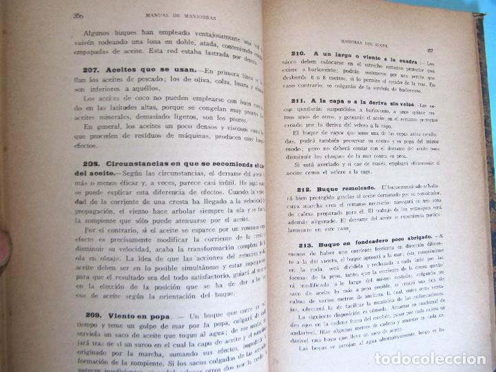 Libros antiguos: MANUAL DE MANIOBRAS EN LOS BUQUES. T. TABERNER, EDITOR. BARCELONA. POST. A 1908. - Foto 9