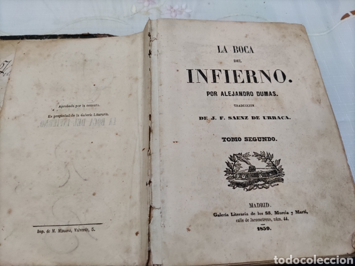 Libros antiguos: La Boca del Infierno,, Tomo II. - Foto 4