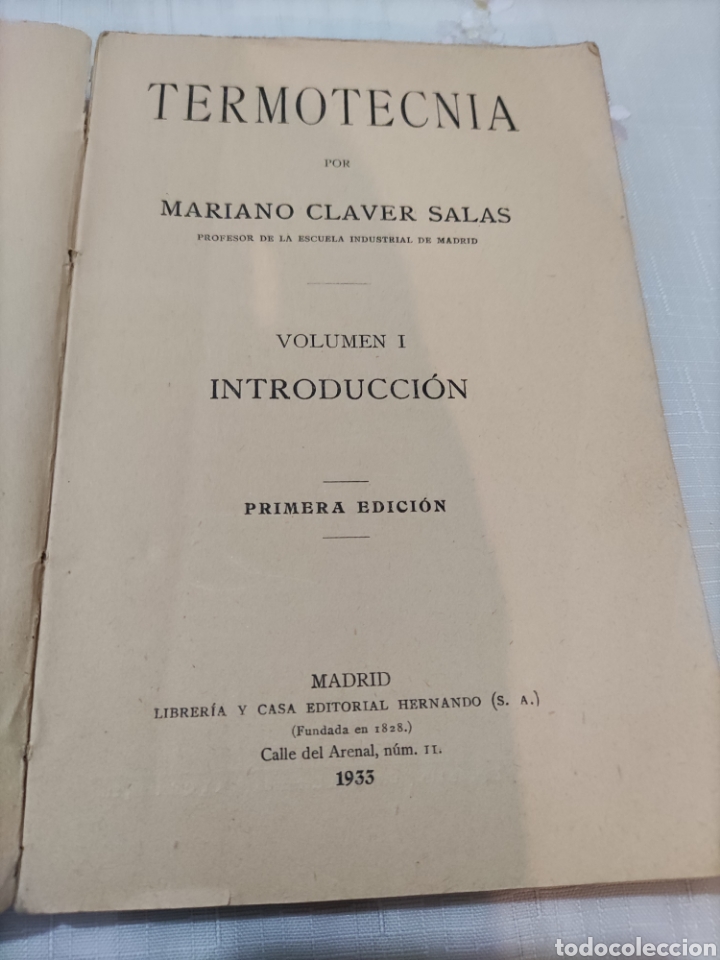 Libros antiguos: Termotecnia. - Foto 2