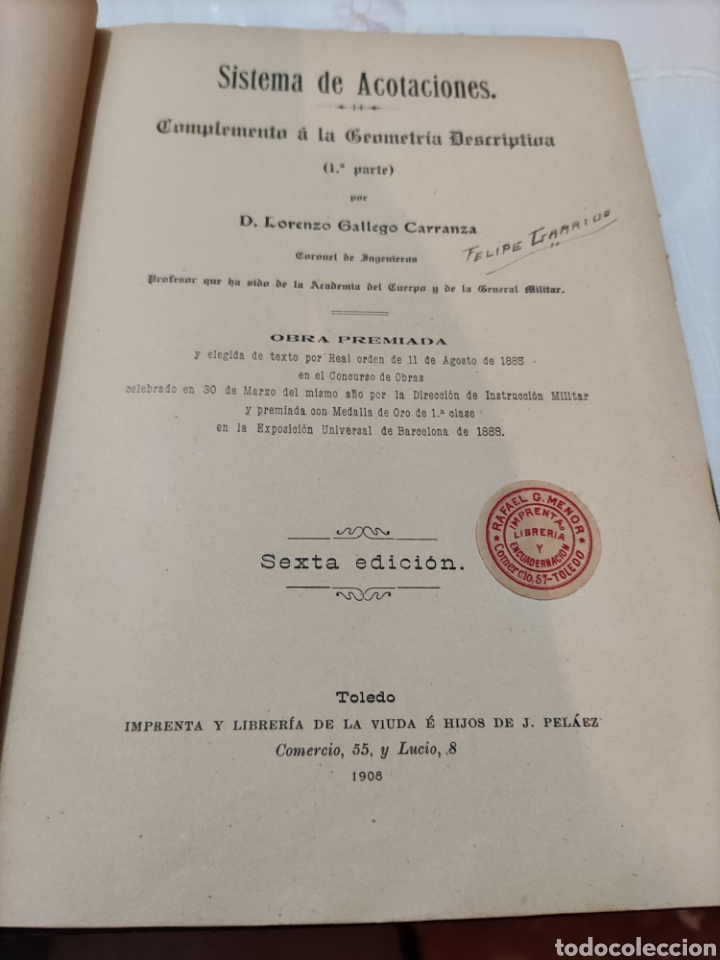 Libros antiguos: Sistema de Acotaciones. - Foto 3