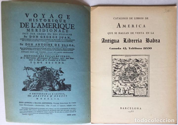 Libros antiguos: CAT&Aacute;LOGO DE LIBROS DE AM&Eacute;RICA. - ANTIGUA LIBRER&Iacute;A BABRA. - Foto 2