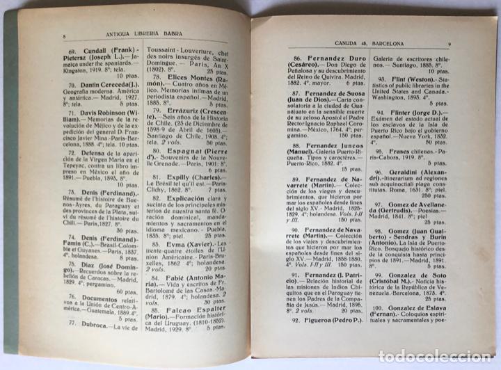 Libros antiguos: CAT&Aacute;LOGO DE LIBROS DE AM&Eacute;RICA. - ANTIGUA LIBRER&Iacute;A BABRA. - Foto 3