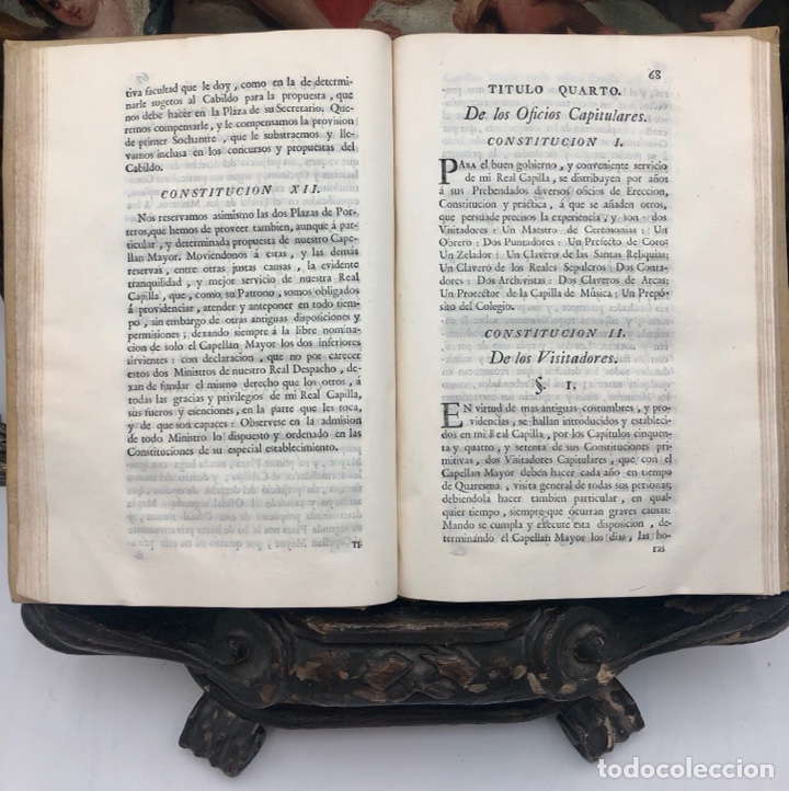 Libros antiguos: 1762, Constituciones Gobierno Capilla Real de Granada. Catalan de Ocon - Foto 4