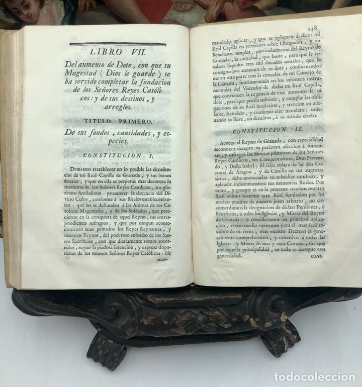 Libros antiguos: 1762, Constituciones Gobierno Capilla Real de Granada. Catalan de Ocon - Foto 7