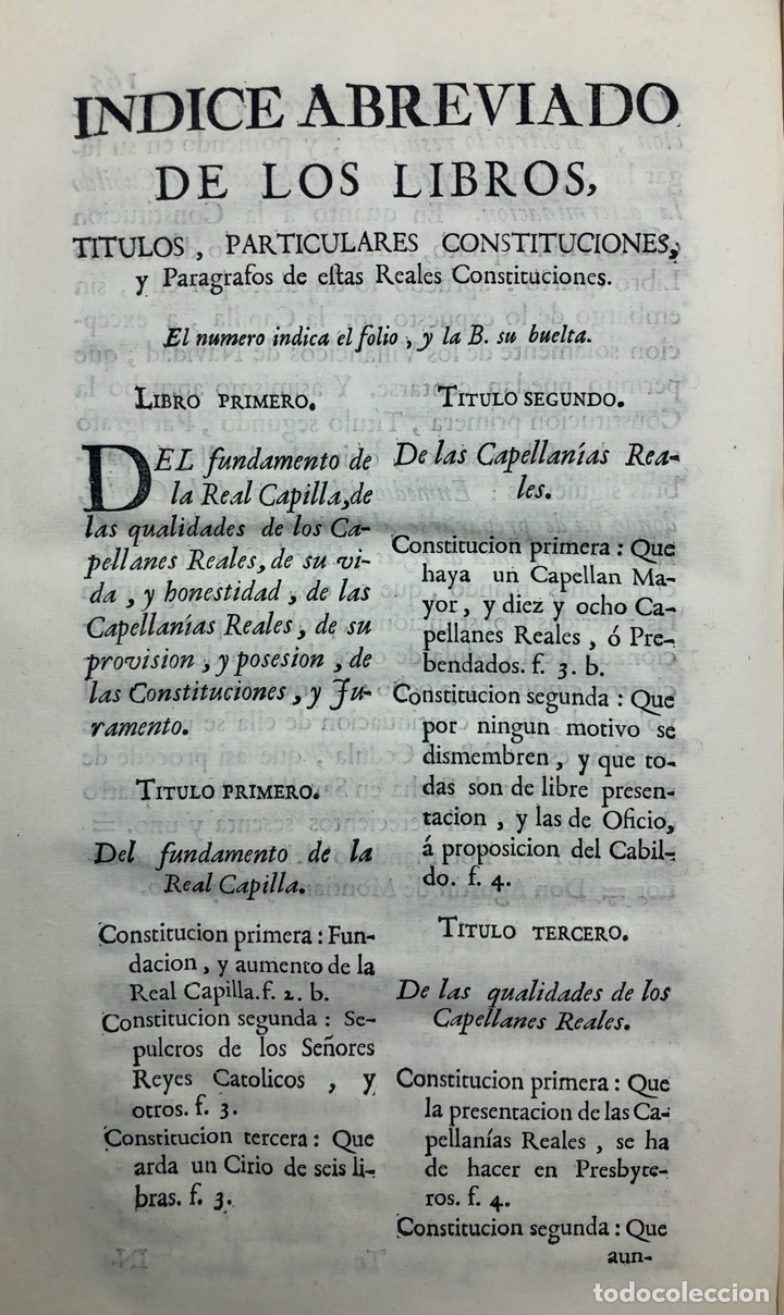 Libros antiguos: 1762, Constituciones Gobierno Capilla Real de Granada. Catalan de Ocon - Foto 9