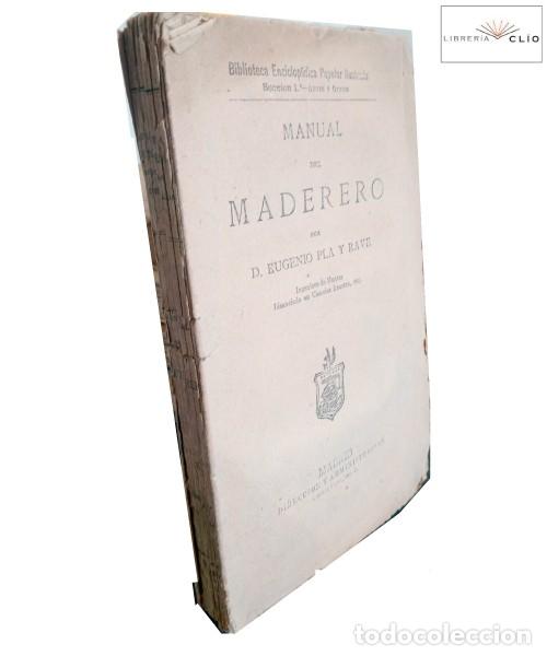 Libros antiguos: MANUAL DEL MADERERO. Pla y Rave, Eugenio - Foto 3