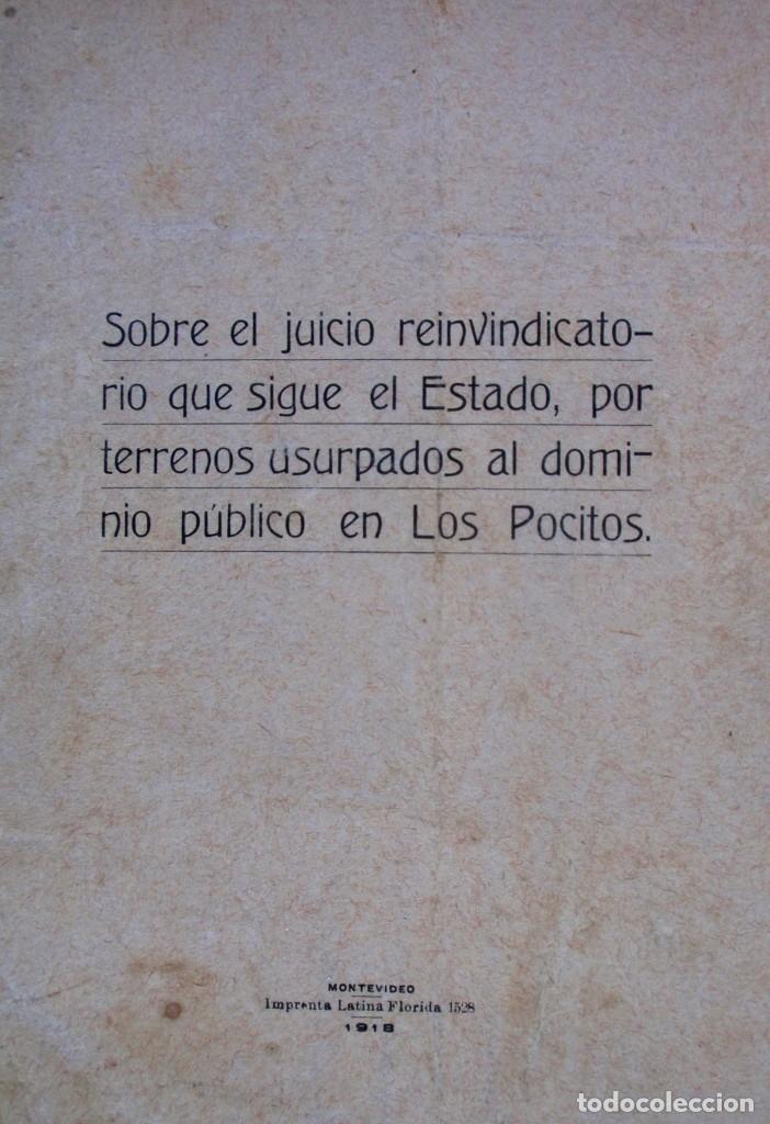 Antiquarische B&uuml;cher: EL JUICIO REIVINDICATORIO QUE SIGUE EL ESTADO TERRENOS USURPADOS EN LOS POCITOS 1918 + 1 PLANO