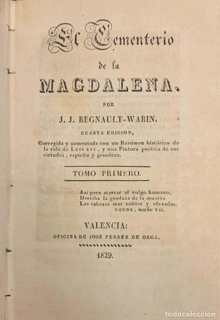 Libros antiguos: El Cementerio de la Magdalena. J. J. Regnault - Warin - Foto 2