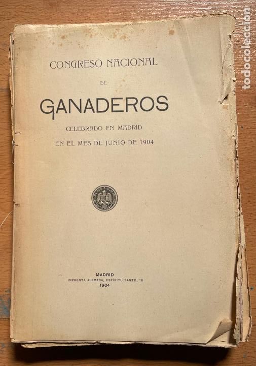 Libros antiguos: CONGRESO NACIONAL DE GANADEROS, 1904 - Foto 1