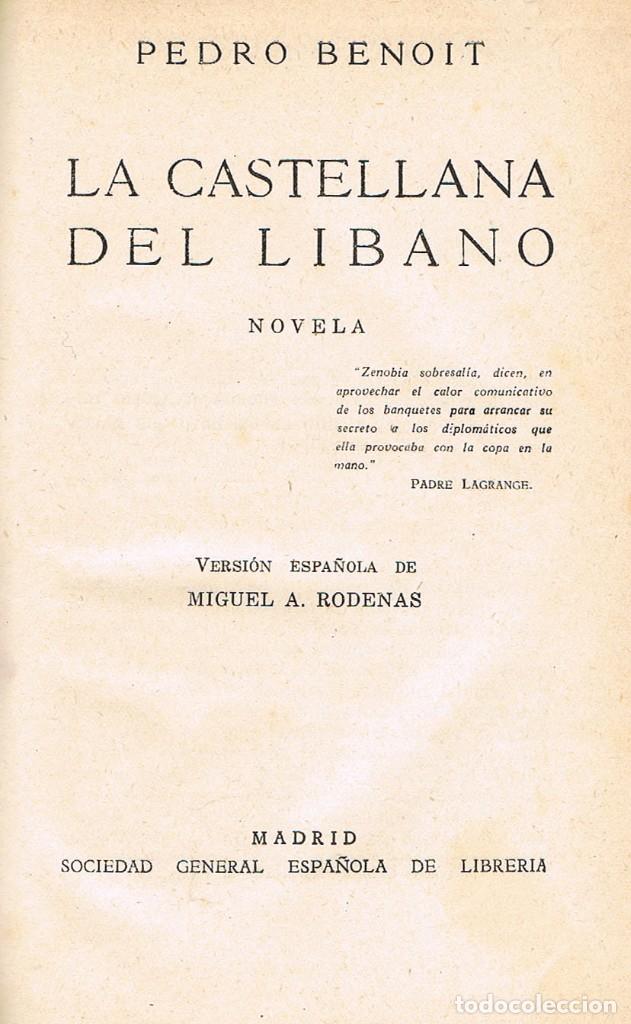Libros antiguos: Pierre Benoit, La castellana del libano, Encuadernado en piel - Foto 2