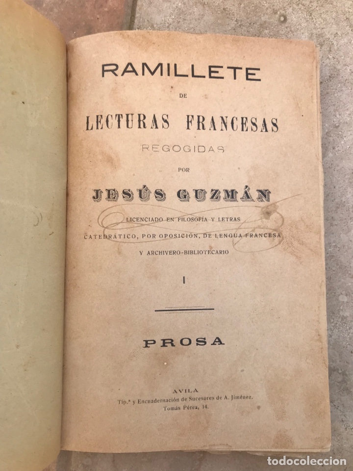 Libros antiguos: Ramillete de lecturas francesas. Libro antiguo. - Foto 1