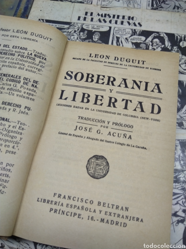 Libros antiguos: Soberanía y libertad. León duguit. 1924 - Foto 4 - 261833945