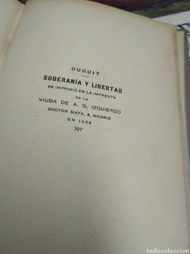 Libros antiguos: Soberanía y libertad. León duguit. 1924 - Foto 6 - 261833945