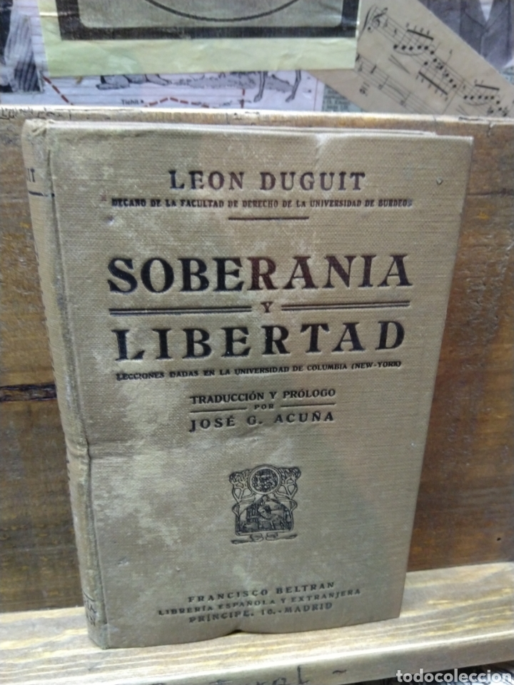 Libros antiguos: Soberanía y libertad. León duguit. 1924 - Foto 1 - 261833945