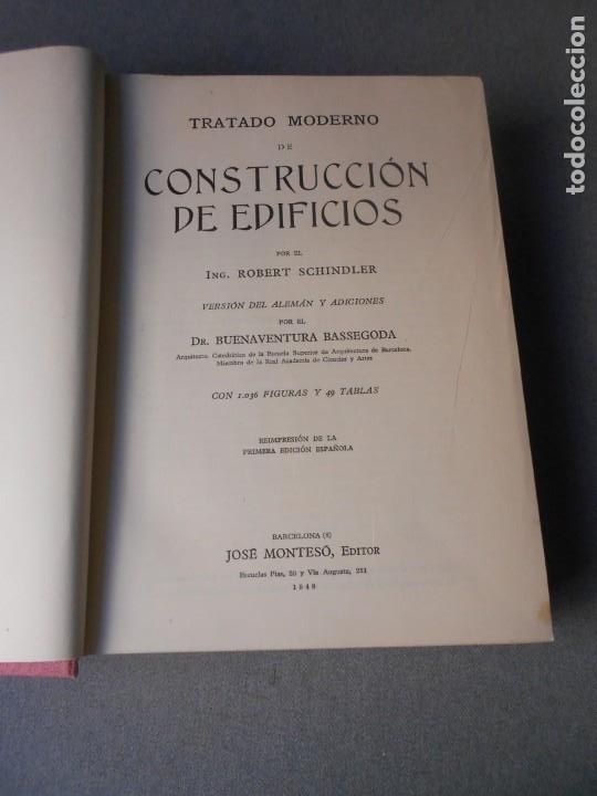 Libros antiguos: TRATADO MODERNO DE CONSTRUCCION DE EDIFICIOS - Foto 2