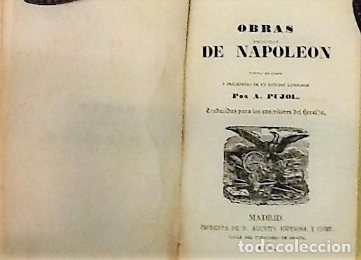 Libros antiguos: OBRAS ESCOGIDAS DE NAPOLEON ... 1846 - Foto 2