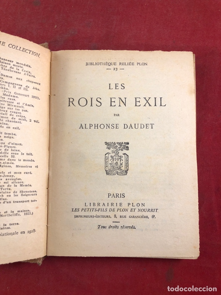 Libros antiguos: LES ROIS EN EXIL - Foto 1