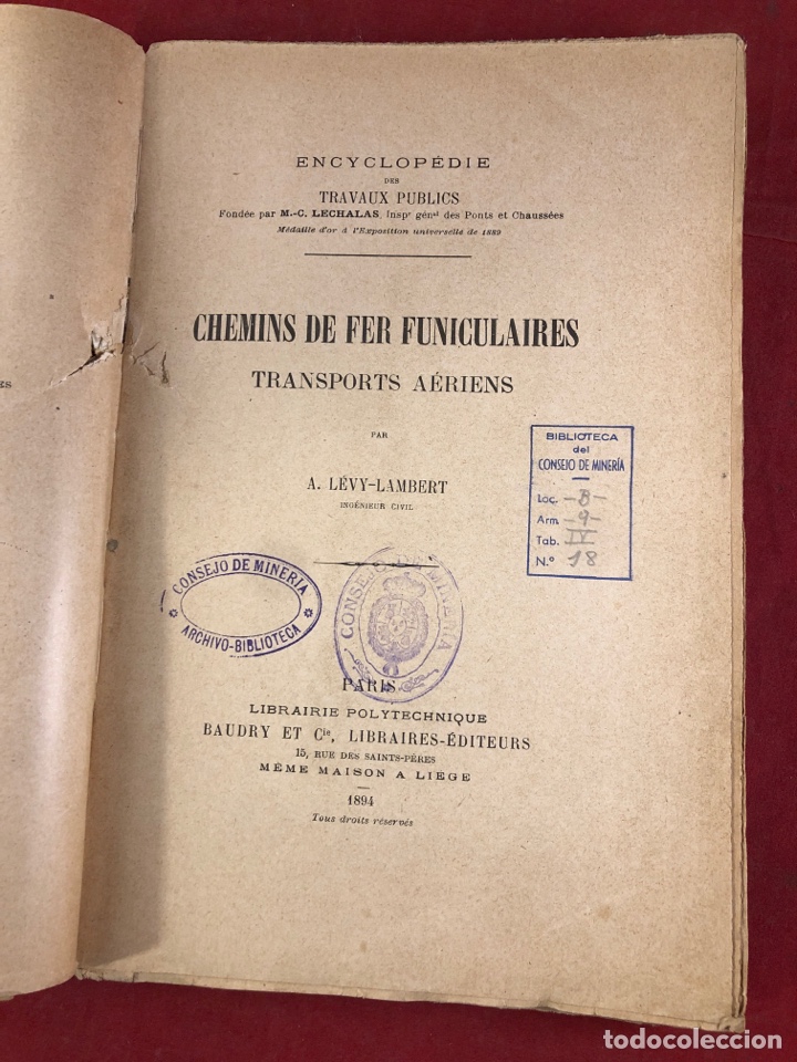 Libros antiguos: CHEMINS DE FER FUNICULARES. PARIS - Foto 5