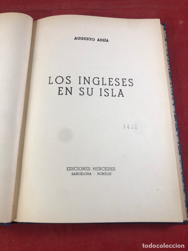 Libros antiguos: LOS INGLESES EN SU ISLA. AUGUSTO ASSIA - Foto 1