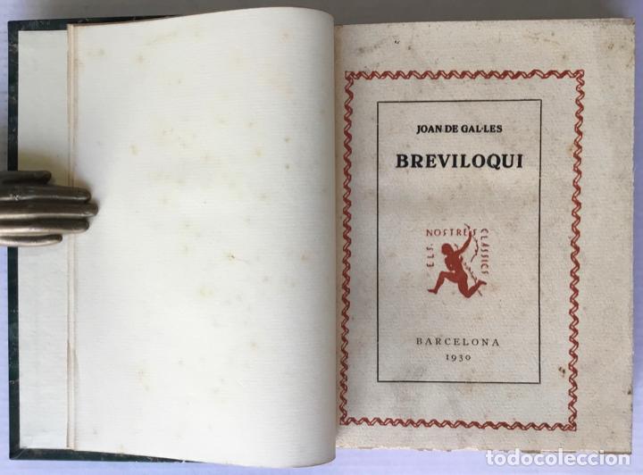 Libros antiguos: BREVILOQUI. - GAL&middot;LES, Joan de. - Foto 2