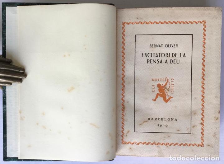 Libros antiguos: EXCITATORI DE LA PENSA A DEU. - OLIVER, Bernat. - Foto 2