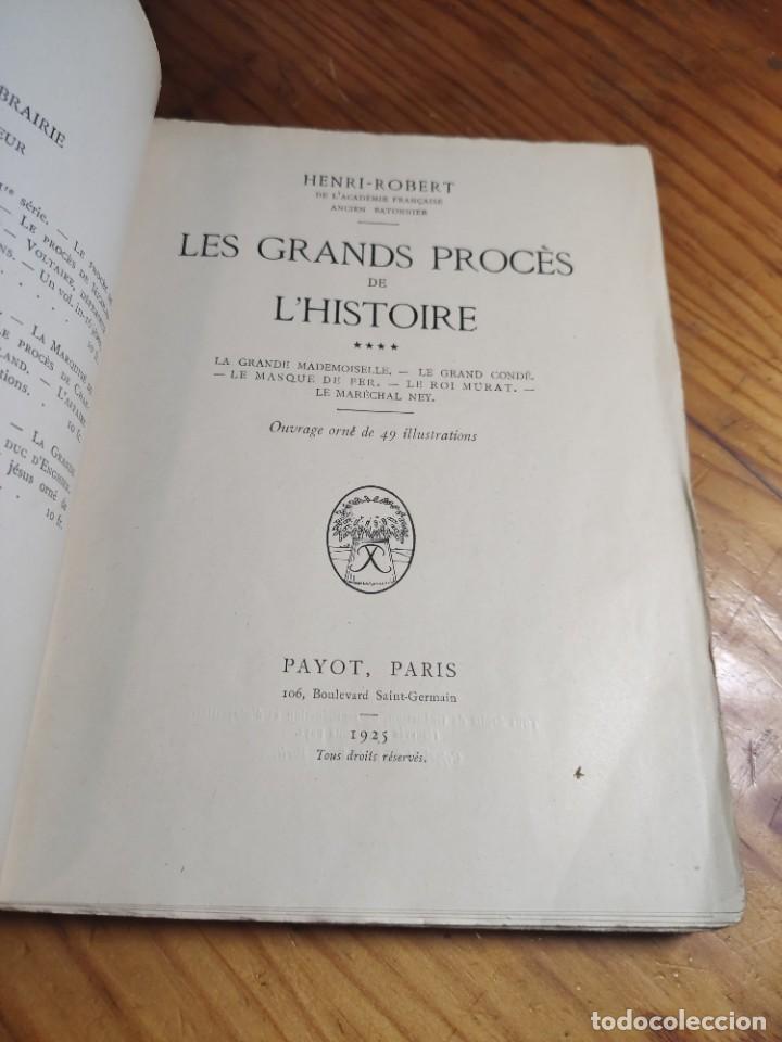 Libros antiguos: Les grands proc&egrave;s de lhistoire IV - ROBERT, HENRI - Foto 3