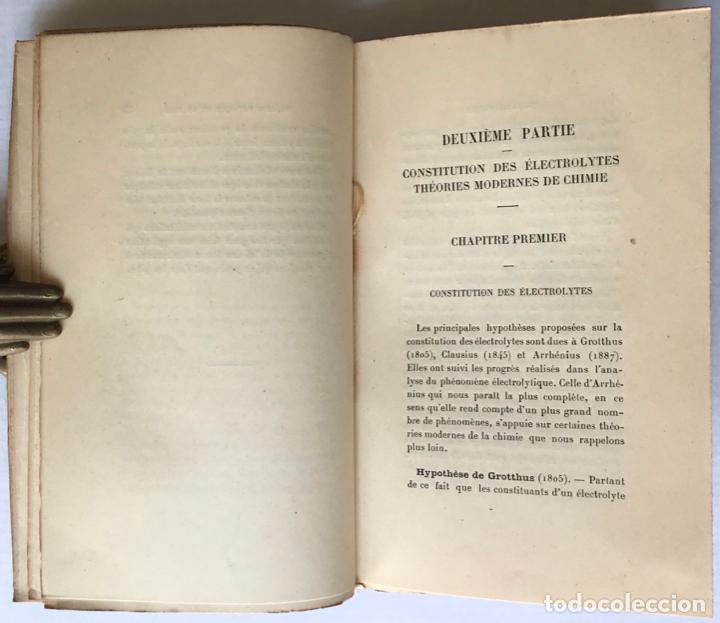 Libros antiguos: TH&Eacute;ORIES DE L&Eacute;LECTROLYSE. - MINET, Ad. - Foto 4