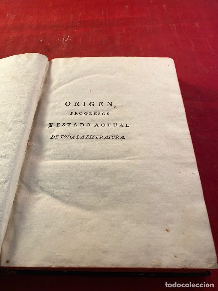 Libros antiguos: ORIGEN, PROGRESOS Y ESTADO ACTUAL DE TODA LA LITERATURA. - Foto 1