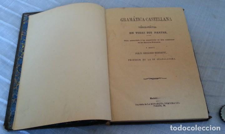 Libros antiguos: Gram&aacute;tica castellana. Libro centenario. A&ntilde;os 1869. - Foto 1