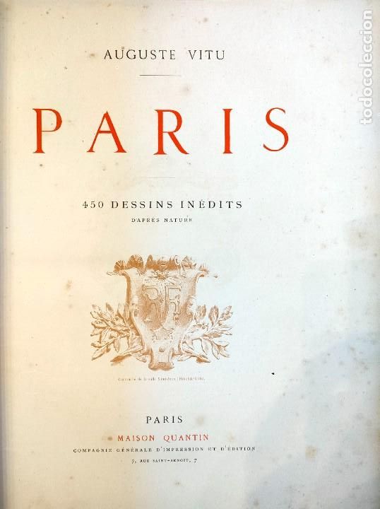 Libros antiguos: Paris. Auguste Vitu. 450 dessins inedits - Foto 4