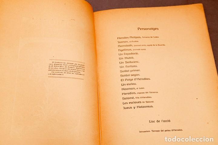 Libros antiguos: OSCAR WILDE - SALOM&Eacute; - ADRI&Agrave; GUAL - 1908 - Foto 6