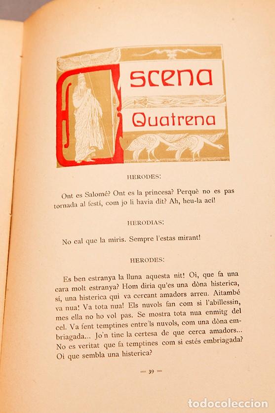 Libros antiguos: OSCAR WILDE - SALOM&Eacute; - ADRI&Agrave; GUAL - 1908 - Foto 10