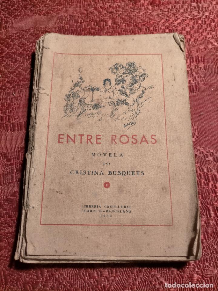ENTRE ROSAS NOVELA POR CRISTINA BUSQUETS 1933 BARCELONA (Libros antiguos (hasta 1936), raros y curiosos - Literatura - Narrativa - Otros)