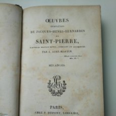 Libros antiguos: AÑO 1826: OBRAS DE JACQUES-HENRI-BERNARDIN DE SAINT PIERRE. MÉLANGES: ROUSSEAU, ÉDUCATION FEMMES.... Lote 264532374