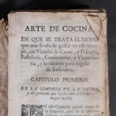 Libros antiguos: ARTE DE COZINA, PASTELERIA, VIZCOCHERIA Y CONSERVERIA - FRANCISCO MARTÍNEZ MONTIÑO - SIGLO XVIII. Lote 264547684