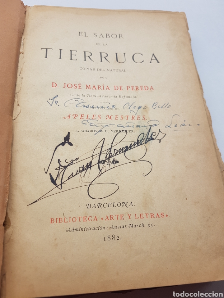 Libros antiguos: El sabor de la tierruca 1882 - Foto 2