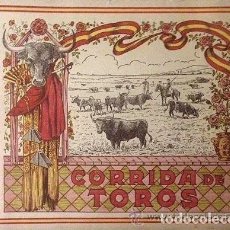 Libros antiguos: CORRIDA DE TOROS. CIRCA 1920. ALBUM CON 20 LÁMINAS FOTOGRÁFICAS COLOREADAS.