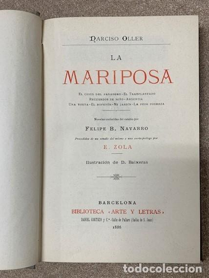 Libros antiguos: LA MARIPOSA - NARCISO OLLER - 1886 - Foto 3
