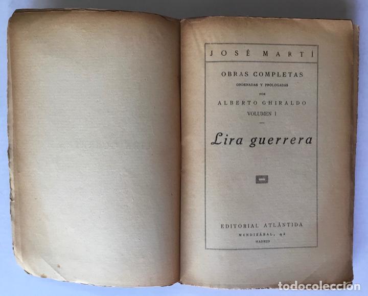 Libros antiguos: LIRA GUERRERA. - MART&Iacute;, Jos&eacute;. - Foto 2