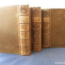 Libros antiguos: WORKS OF VIRGIL 3 VOL . OBRA COMPLETA, 1748. DRYDEN/TONSON. 89 GRABADOS