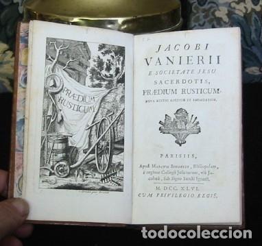 Libros antiguos: PRAEDIUM RUSTICUM, 1746. JACQUES VANIERE. Frontiispicio y 16 grabados - Foto 3