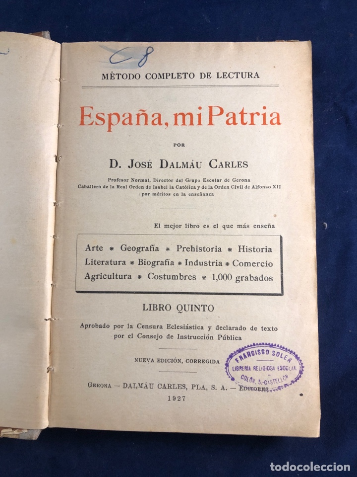 Libros antiguos: ESPA&Ntilde;A Mi patria - Foto 2
