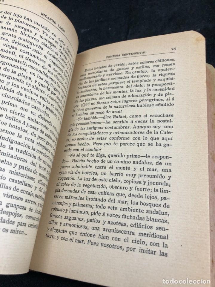 Libros antiguos: COMEDIA SENTIMENTAL. RICARDO LEON. EDICIONES RENACIMIENTO. 1913 - Foto 6