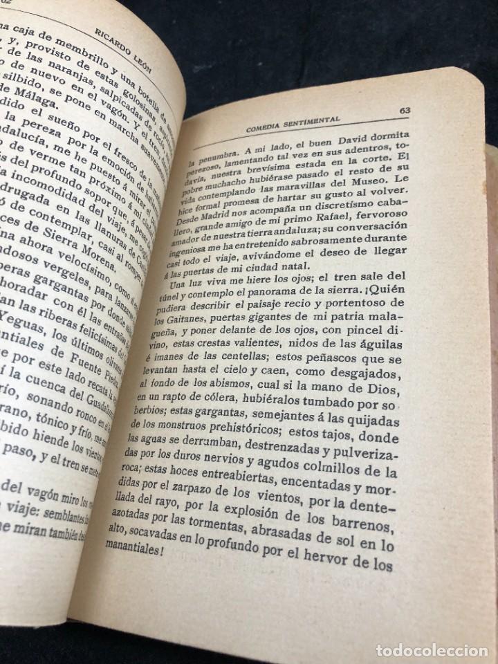 Libros antiguos: COMEDIA SENTIMENTAL. RICARDO LEON. EDICIONES RENACIMIENTO. 1913 - Foto 7