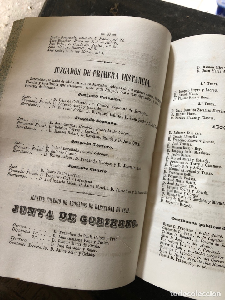 Libros antiguos: GU&Iacute;A DE FORASTEROS BARCELONA 1842 - Foto 6