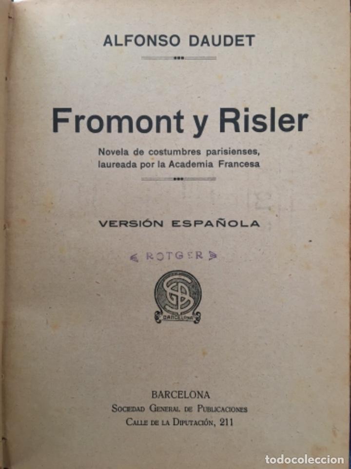 Libros antiguos: FROMONT Y RISLER, ALFONSO DAUDET, 1930 - Foto 1