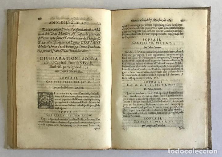 Libros antiguos: STATUTI, E CONSTITUTIONI DE LORDINE DE CAVALIERI DI SANTO STEFANO... - 1571 - Foto 7