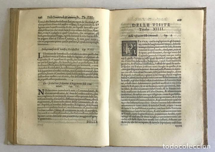 Libros antiguos: STATUTI, E CONSTITUTIONI DE LORDINE DE CAVALIERI DI SANTO STEFANO... - 1571 - Foto 8