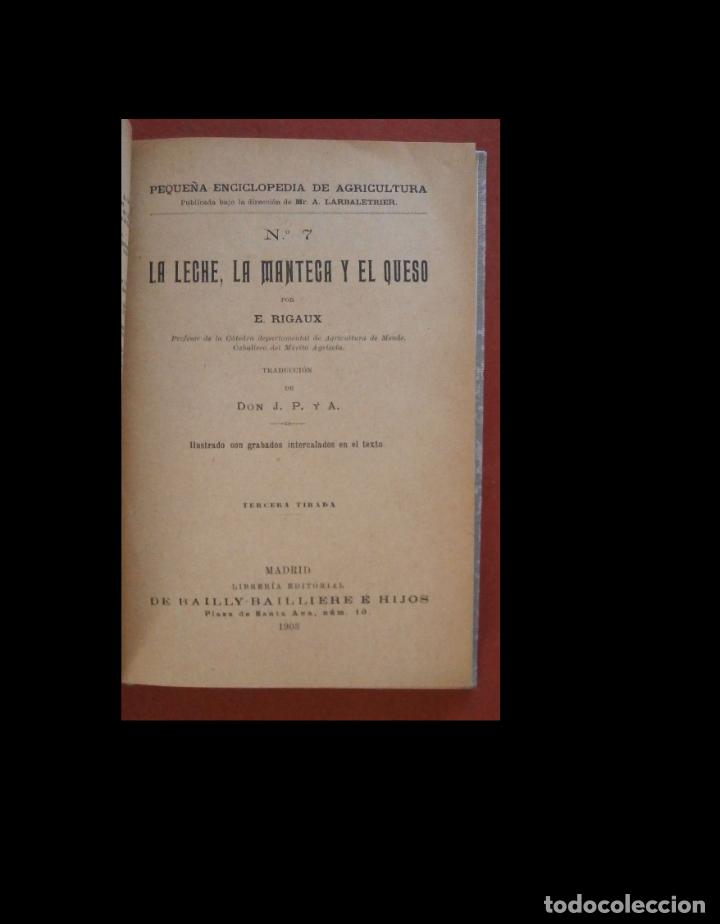 Libros antiguos: La leche, la manteca y el queso. E. Rigaux - Foto 1
