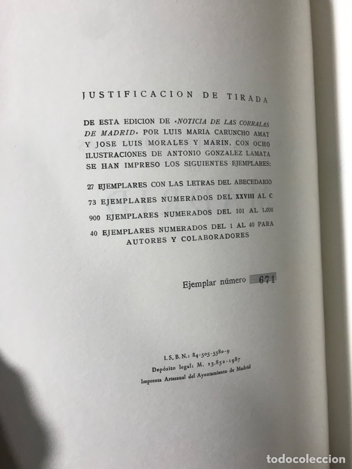 Libros antiguos: NOTICIA DE LAS CORRALAS DE MADRID. - Foto 3
